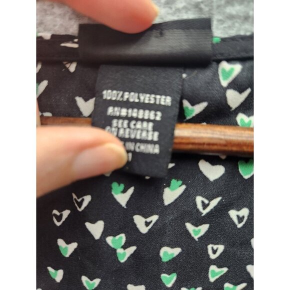 Torrid Womens Layered Black Heart Print Sleeveless Blouse Size 1 Polyester - Picture 5 of 6